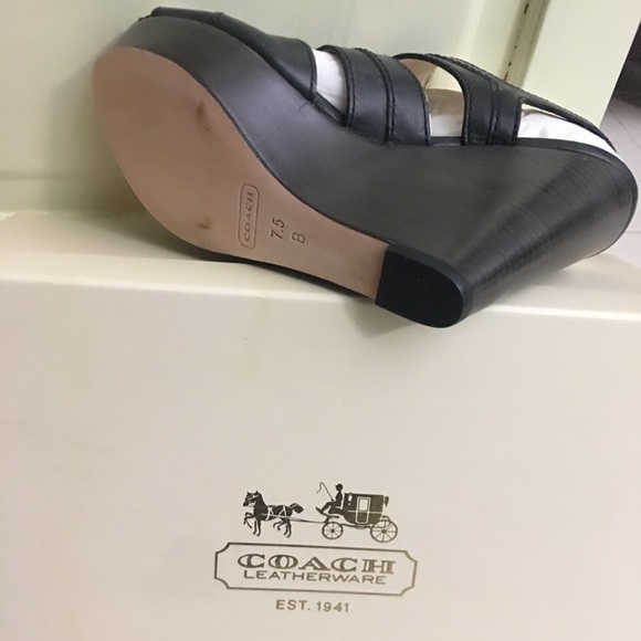 Coach vegan leather wedges - Picture 4 of 5